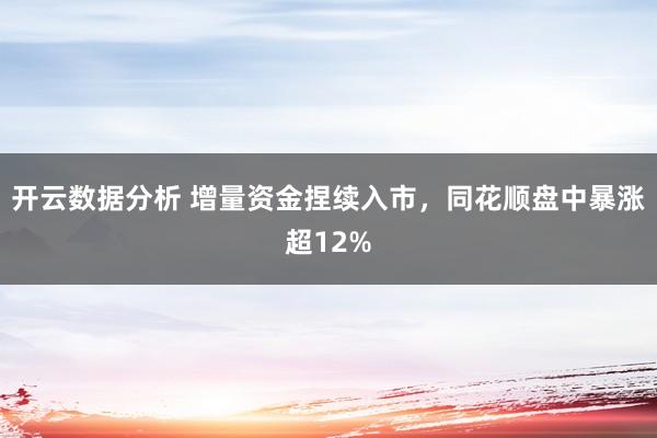 开云数据分析 增量资金捏续入市,同花顺盘中暴涨超12%